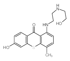 6-hydroxy-1-[2-(2-hydroxyethylamino)ethylamino]-4-methyl-thioxanthen-9-one结构式