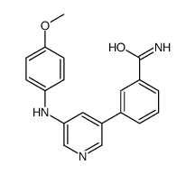 3-[5-(4-methoxyanilino)pyridin-3-yl]benzamide结构式