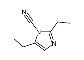 2,5-diethylimidazole-1-carbonitrile结构式