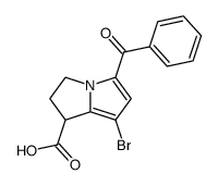 5-benzoyl-7-bromo-1,2-dihydro-3H-pyrrolo[1,2-a]pyrrole-1-carboxylic acid结构式