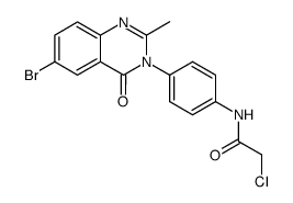 6-bromo-2-methyl-3-p-(2'-chloroacetyl)aminophenyl-4(3H)-quinazolinone Structure