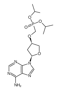 1-(adenin-9-yl)-2-deoxy-3-O-(diisopropylphosphonomethyl)-L-threose结构式