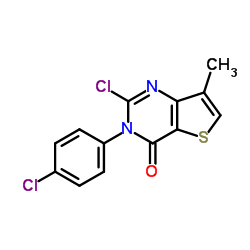 2-Chloro-3-(4-chlorophenyl)-7-methylthieno[3,2-d]pyrimidin-4(3H)-one Structure
