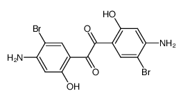 4,4'-diamino-5,5'-dibromo-2,2'-dihydroxy-benzil结构式
