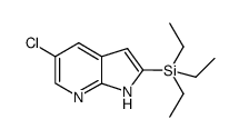 5-chloro-2-(triethylsilanyl)-1H-pyrrolo[2,3-b]pyridine结构式