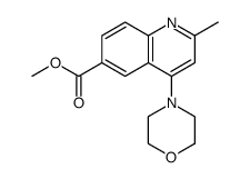 6-Quinolinecarboxylic acid, 2-methyl-4-(4-morpholinyl)-, methyl ester结构式