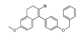 2-Bromo-3,4-dihydro-6-methoxy-1-[4-(phenylmethoxy)phenyl]naphthalene structure
