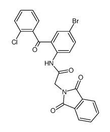 5-bromo-2'-chloro-2-(phthalimidoacetamido)benzophenone Structure