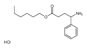 hexyl 4-amino-4-phenyl-butanoate hydrochloride结构式