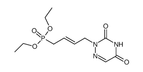 diethyl (E)-4-(6-azauracil-1-yl)but-2-enephosphonate结构式
