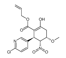 (4S,5R,6S)-6-(6-chloropyridin-3-yl)-2-hydroxy-4-methoxy-5-nitrocyclohex-1-enecarboxylic acid allyl ester Structure