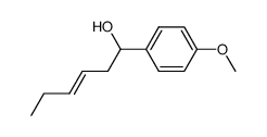 (E)-1-(4-Methoxy-phenyl)-hex-3-en-1-ol结构式