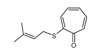 2-(3-methylbut-2-enylsulfanyl)cyclohepta-2,4,6-trien-1-one Structure