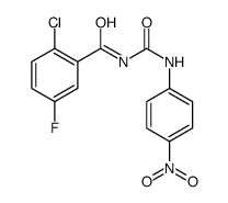 2-chloro-5-fluoro-N-[(4-nitrophenyl)carbamoyl]benzamide Structure