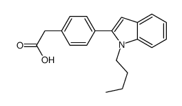 2-[4-(1-butylindol-2-yl)phenyl]acetic acid结构式