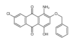 1-amino-7-chloro-4-hydroxy-2-phenylmethoxyanthracene-9,10-dione结构式