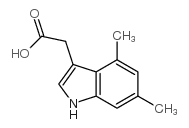 1H-Indole-3-aceticacid, 4,6-dimethyl- Structure