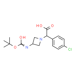 (3-TERT-BUTOXYCARBONYLAMINO-AZETIDIN-1-YL)-(4-CHLORO-PHENYL)-ACETIC ACID structure
