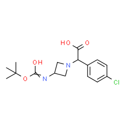 (3-TERT-BUTOXYCARBONYLAMINO-AZETIDIN-1-YL)-(4-CHLORO-PHENYL)-ACETIC ACID Structure