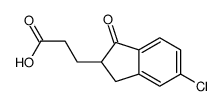 3-(6-chloro-3-oxo-1,2-dihydroinden-2-yl)propanoic acid结构式