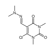 6-Chloro-5-(dimethyl-hydrazonomethyl)-1,3-dimethyl-1H-pyrimidine-2,4-dione结构式