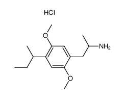 1-<2,5-dimethoxy-4-(2-butyl)phenyl>-2-aminopropane hydrochloride结构式