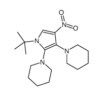 1-(1-tert-butyl-4-nitro-2-piperidin-1-ylpyrrol-3-yl)piperidine结构式