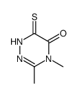 3,4-dimethyl-6-sulfanylidene-1H-1,2,4-triazin-5-one Structure