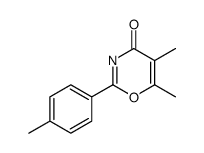 5,6-dimethyl-2-(4-methylphenyl)-1,3-oxazin-4-one结构式