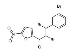2,3-dibromo-3-(3-bromophenyl)-1-(5-nitrofuran-2-yl)propan-1-one Structure
