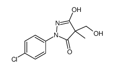 1-(4-chlorophenyl)-4-(hydroxymethyl)-4-methylpyrazolidine-3,5-dione结构式