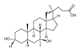 7α-methyl-ursodeoxycholic acid结构式