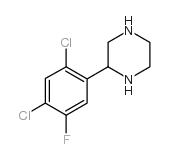 2-(2,4-dichloro-5-fluorophenyl)piperazine Structure