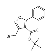 3-bromomethyl-5-phenylisoxazole-4-carboxylic acid tert-butyl ester Structure