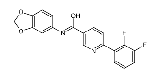 N-(1,3-benzodioxol-5-yl)-6-(2,3-difluorophenyl)pyridine-3-carboxamide结构式