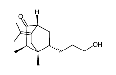(1R,3R,4R,5S)-5-(3-Hydroxy-propyl)-7-isopropylidene-3,4-dimethyl-bicyclo[2.2.2]octan-2-one结构式