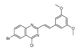 6-bromo-4-chloro-2-[2-(3,5-dimethoxyphenyl)ethenyl]quinazoline结构式