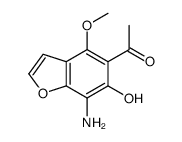 1-(7-amino-6-hydroxy-4-methoxy-1-benzofuran-5-yl)ethanone Structure