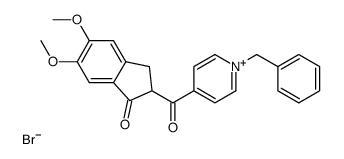 2-(1-benzylpyridin-1-ium-4-carbonyl)-5,6-dimethoxy-2,3-dihydroinden-1-one,bromide Structure