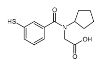 Glycine, N-cyclopentyl-N-(3-mercaptobenzoyl) Structure