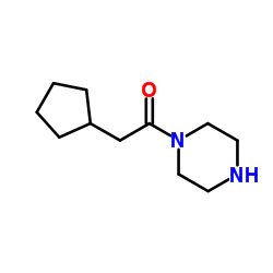 1-(cyclopentylacetyl)piperazine结构式