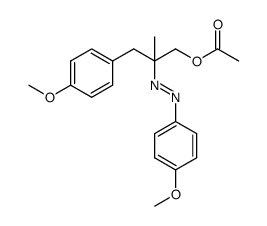 acetic acid 3-(4-methoxyphenyl)-2-(4-methoxyphenylazo)-2-methylpropyl ester Structure