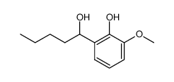 2-Methoxy-6-(1'-hydroxypentyl)phenol结构式