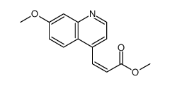 2-Propenoic acid, 3-(7-methoxy-4-quinolinyl)-, methyl ester结构式