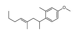 4-methoxy-2-methyl-1-(4-methyloct-4-en-2-yl)benzene结构式