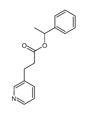 rac-3-(3-pyridine)propionic acid 1-phenyl-ethyl ester结构式