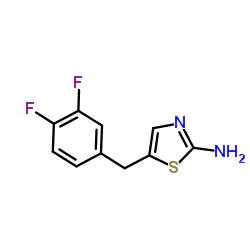 5-(3,4-Difluorobenzyl)-1,3-thiazol-2-amine结构式