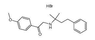 1-(4- methoxyphenyl)-1-oxo-2-(1,1-dimethyl-3-phenylpropylamino) ethane hydrobromide Structure