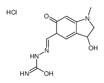 (1,2,3,6-tetrahydro-3-hydroxy-1-methyl-6-oxo-5H-indol-5-al) semicarbazone monohydrochloride structure