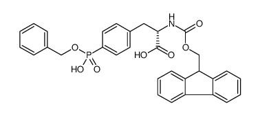 L-Phenylalanine, N-[(9H-fluoren-9-ylmethoxy)carbonyl]-4-[hydroxy(phenylmethoxy)phosphinyl]结构式